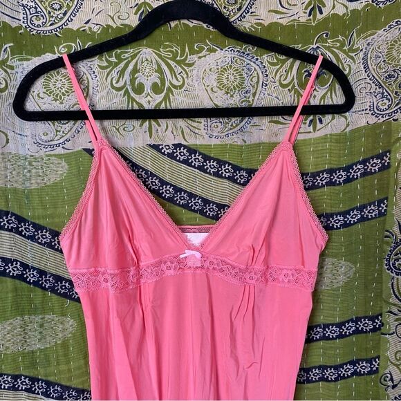 Y2K Victoria's Secret Angels Pink Slip Mini Dress Size Large - Picture 2 of 14